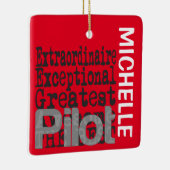 Pilot Extraordinaire CUSTOM Ceramic Ornament (Rechts)