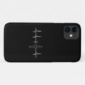 Pilot Flying Sky Heart Gift Case-Mate iPhone Case (Achterkant (horizontaal))