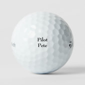 Pilot gepersonaliseerde Titleist Pro V1 Golfballen (Voorkant)