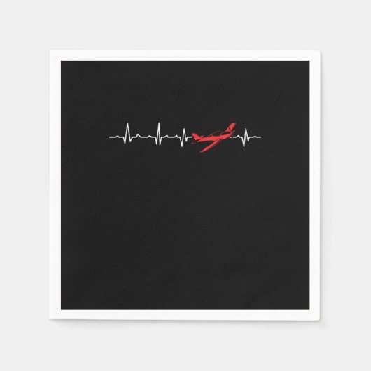 Pilot Heartbeat Aviator Flight Engineers Airplane  Servet (Voorkant)