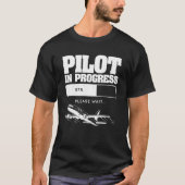 Pilot In Progress Flight Aviation Future Copilot T-shirt (Voorkant)