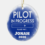Pilot In Progress Graduation  Keramisch Ornament (Links)
