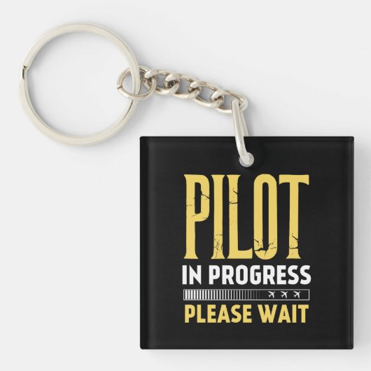 Pilot in Progress – Loading Bar Aviation Design Sleutelhanger (voorkant)