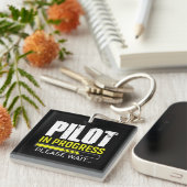 Pilot in Progress… Please Wait | Pilot Gift Idea Sleutelhanger (Voorkant Rechts)