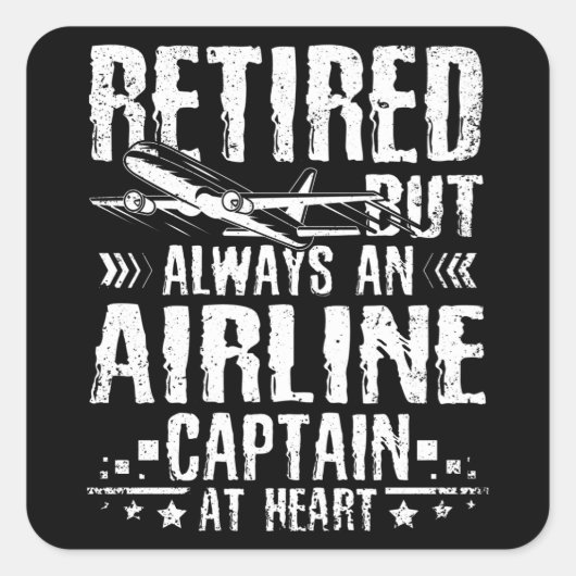 Pilot in ruste vierkante sticker (Voorkant)