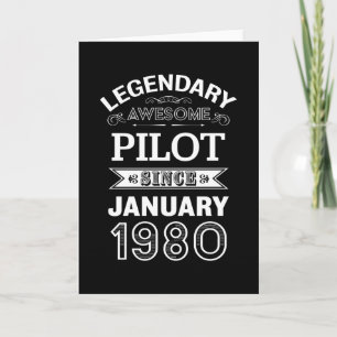 Pilot January 1980 40th Birthday Gift Kaart