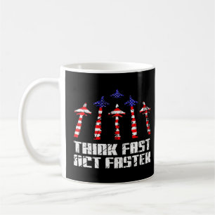 Pilot Jet Fighter Plane Aviation American Flag Koffiemok