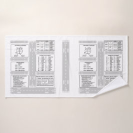 Pilot Kneeboard Bath Towel Set Bad Handdoek