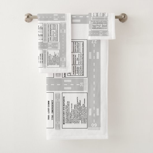 Pilot Kneeboard Bath Towel Set Bad Handdoek (Insitu)