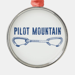Pilot Mountain North Carolina Klimrekken Quickdraw Metalen Ornament