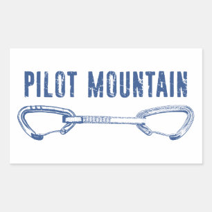 Pilot Mountain North Carolina Klimrekken Quickdraw Rechthoekige Sticker