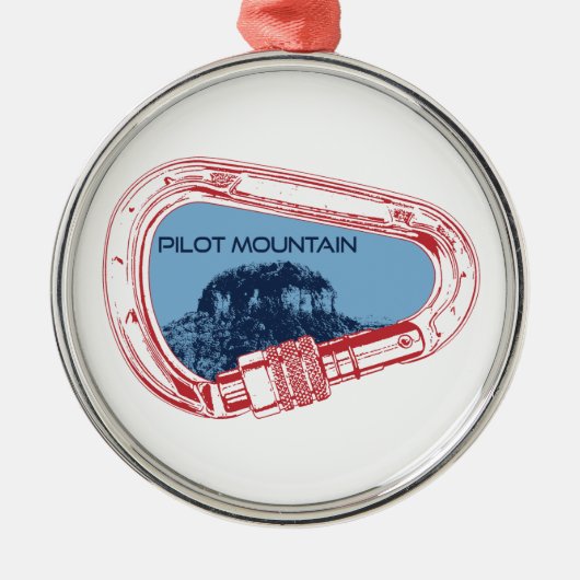 Pilot Mountain North Carolina Metalen Ornament (Voorkant)