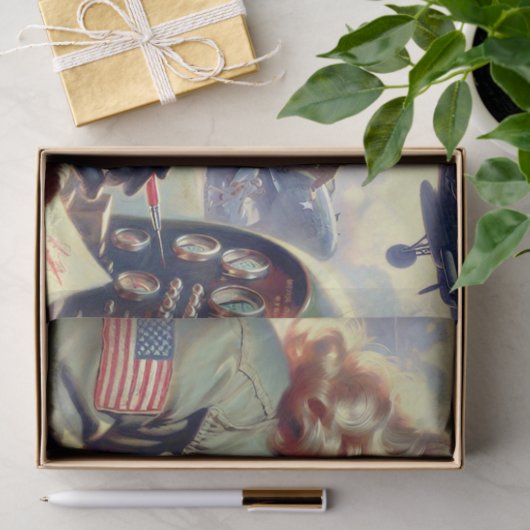 Pilot Pin Up Tissuepapier (Geschenk)