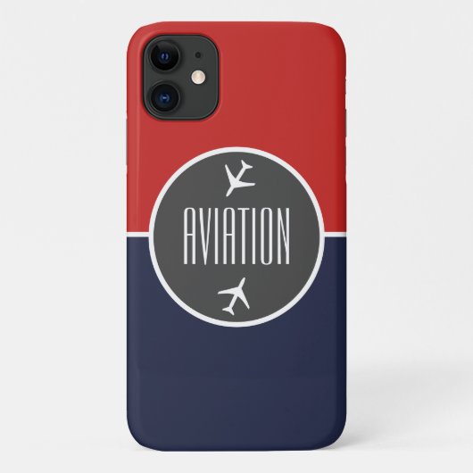 Pilot Plane Aviation Flying iPhone 11 Hoesje (Achterkant)