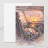 Pilot retirement party invitation feestdagenkaart (Voorkant / Achterkant)