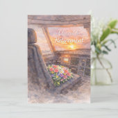 Pilot retirement party invitation feestdagenkaart (Staand voorkant)