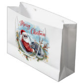 Pilot Santa is Flying for Christmas in the Sky  Groot Cadeauzakje (Voorkant Gekanteld)