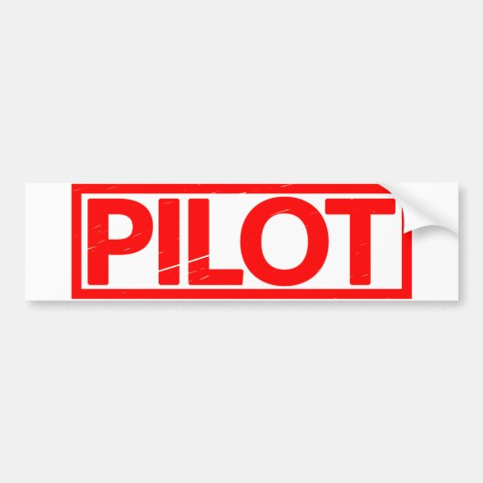 Pilot Stamp Bumpersticker (Voorkant)
