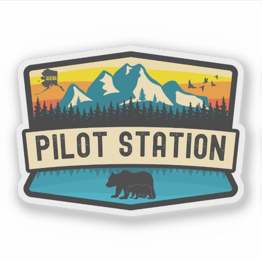 Pilot Station, Alaska Sticker (Voorkant)