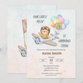 Pilot Teddy Bear Baby Shower Invitation (Devant / Derrière)