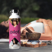 Pilot typografie, minimalistisch modern gepersonal waterfles