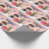 Pilot Uniform met Kerstmis thema Cadeaupapier (Hoek)