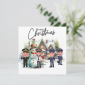Pilot Uniform met Kerstmis thema Feestdagenkaart (Staand voorkant)