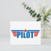 Pilot Wings Badge - Luchtvaart Briefkaart (Staand voorkant)