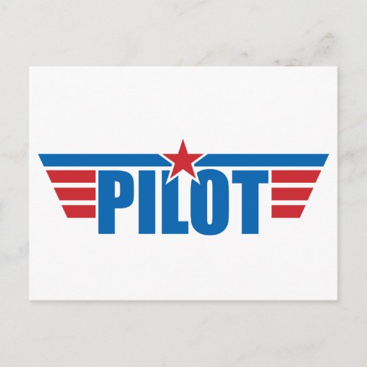 Pilot Wings Badge - Luchtvaart Briefkaart (Voorkant)