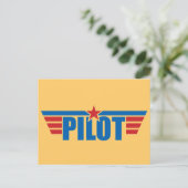 Pilot Wings Badge - Luchtvaart Briefkaart (Staand voorkant)