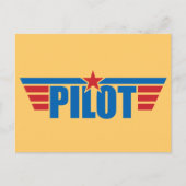 Pilot Wings Badge - Luchtvaart Briefkaart (Voorkant)