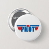 Pilot Wings Badge - Luchtvaart Ronde Button 5,7 Cm (Voorkant /achterkant)