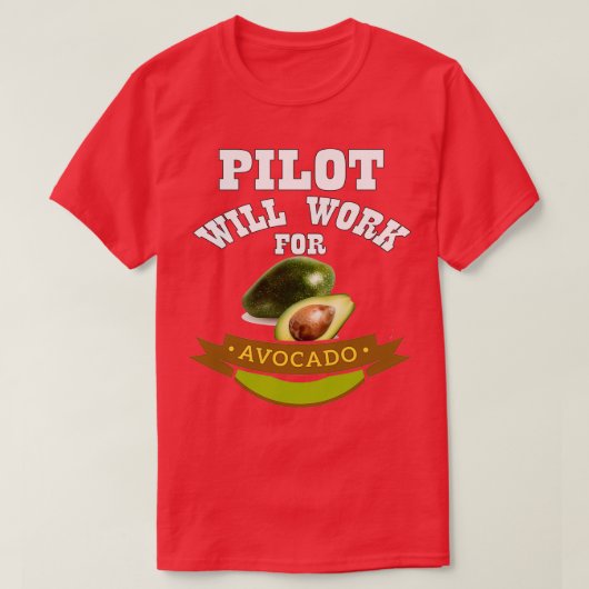 Pilot zal werken voor Avocado Classic TShirt (Design voorkant)