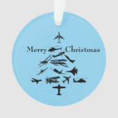 Pilote Avion Sapin de Noël Aviation WW2 Simple  (devant)