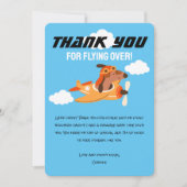 Pilote Canin Avion Volant, Joli Anniversaire Merci (Devant)