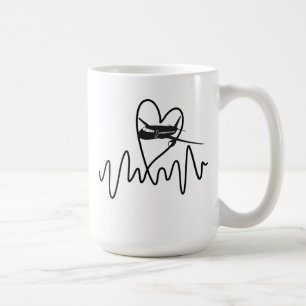 Pilote d'avion battement de coeur Vol de café Mug