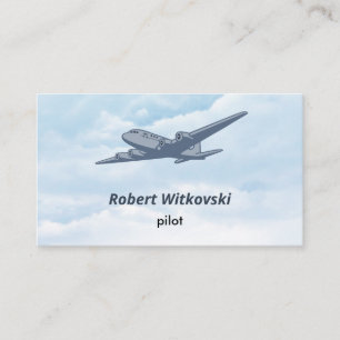 Pilote d'avion volant dans le Carte de visite С br
