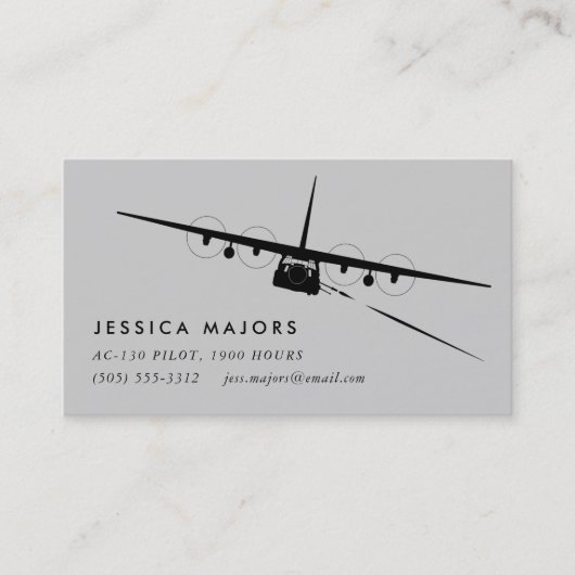 Pilote et Carte de visite d'équipage AC-130 (Devant)