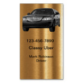 Pilote Uber Classé Cartes de visite magnétiques (devant Vertical)