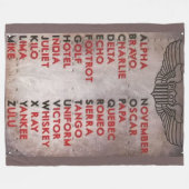 PILOTEN ALFABET FLEECE DEKEN (Voorkant (Horizontaal))