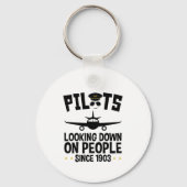 Piloten die sinds 1903 op mensen kijken sleutelhanger (Voorkant)