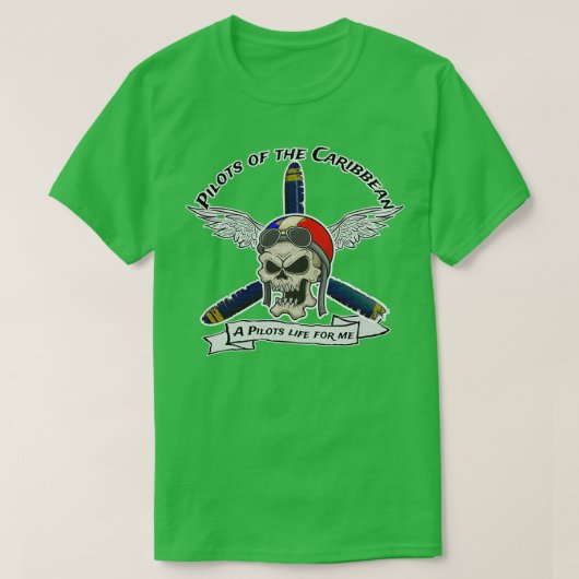 Piloten van het Caribisch gebied T-shirt (Design voorkant)