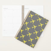 Piloten van het Funky Yellow Plane Airplane Planner (Display)
