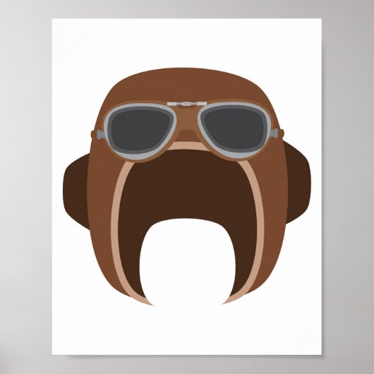 Pilotenhelm Poster (Voorkant)