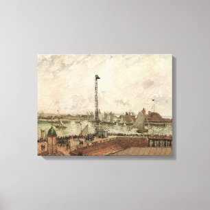 Pilotensteiger, Le Havre, Misty door Camille Pissa Canvas Afdruk