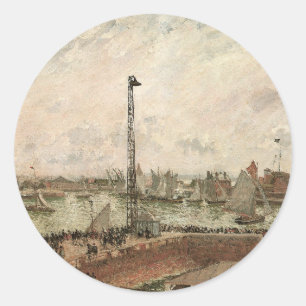 Pilotensteiger, Le Havre, Misty door Camille Pissa Ronde Sticker