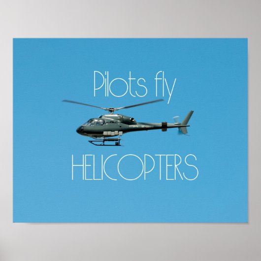 Pilotenvlieghelikopters Poster (Voorkant)