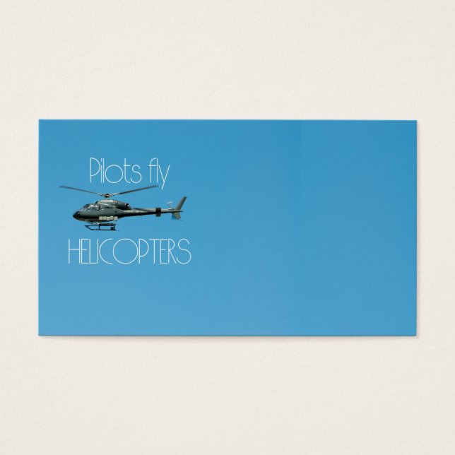 Pilotenvlieghelikopters Visitekaartjes (Voorkant)