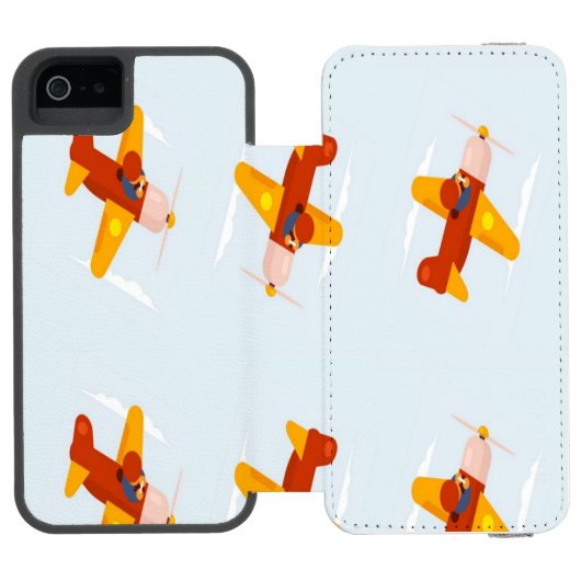 Pilotenvliegtuig in de lucht incipio iPhone portemonnee hoesje (Agenda Open)