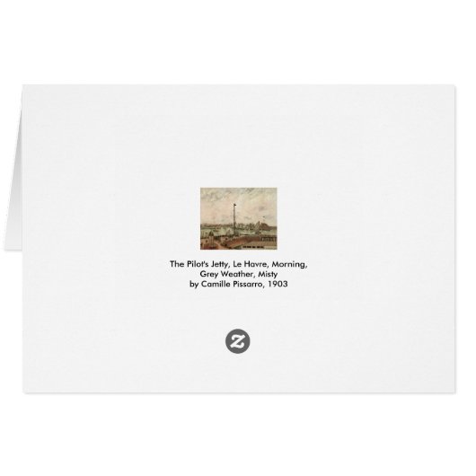 Pilot's Jetty, Le Havre, Misty door Camille Pissar (Achterkant Horizontaal)